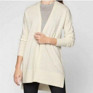 Athleta Cream Wool Cashmere Blend Open Front Cardigan Sweater Women’s Size Small